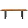 Eettafel Rechthoekig Massief Eikenhout Lichtbruin