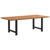 Eettafel Rechthoekig Massief Eikenhout Lichtbruin