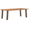 Eettafel Rechthoekig 240X80X74 Cm Massief Eikenhout Lichtbruin Naturel