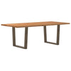 Eettafel Rechthoekig 320X120X74 Cm Massief Eikenhout Natuurlijk Staal