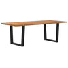 Eettafel Rechthoekig 320X120X74 Cm Massief Eikenhout Zwart