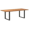 Eettafel Met Natuurlijke Rand Massief Eikenhout Rechthoekig
