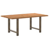 Eettafel Rechthoekig Massief Eikenhout Lichtbruin
