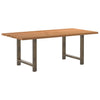 Eettafel Rechthoekig Massief Eikenhout Lichtbruin