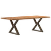 Eettafel Met Natuurlijke Rand Eikenhout Lichtbruin