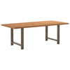 Eettafel Rechthoekig Massief Eikenhout Lichtbruin