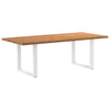 Eettafel Met Natuurlijke Rand Massief Eikenhout Rechthoekig