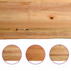 Eettafel Met Natuurlijke Rand 220X100X74 Cm Massief Eikenhout Wit