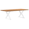 Eettafel Met Natuurlijke Rand Eikenhout Lichtbruin