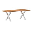 Eettafel Met Natuurlijke Rand Massief Eikenhout Rechthoekig