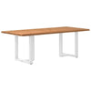 Eettafel Met Natuurlijke Rand Massief Eikenhout Rechthoekig