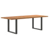 Eettafel Met Natuurlijke Rand Massief Eikenhout Rechthoekig
