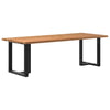 Eettafel Met Natuurlijke Rand Massief Eikenhout Rechthoekig