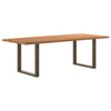 Eettafel Met Natuurlijke Rand Massief Eikenhout Rechthoekig