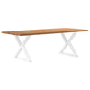 Eettafel Met Natuurlijke Rand Eikenhout Lichtbruin