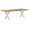 Eettafel Met Natuurlijke Rand Massief Eikenhout Rechthoekig