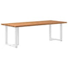 Eettafel Met Natuurlijke Rand Massief Eikenhout Rechthoekig
