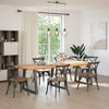 Eettafel Rechthoekig 180X90X74 Cm Massief Eikenhout Lichtbruin Antraciet