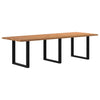 Eettafel Met Natuurlijke Rand Massief Eikenhout Rechthoekig