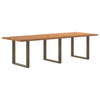 Eettafel Met Natuurlijke Rand Massief Eikenhout Rechthoekig
