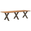 Eettafel Met Natuurlijke Rand Massief Eikenhout Rechthoekig