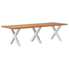Eettafel Met Natuurlijke Rand Massief Eikenhout Rechthoekig