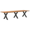 Eettafel Rechthoekig Massief Eikenhout Lichtbruin