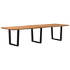 Eettafel Rechthoekig 320X120X74 Cm Massief Eikenhout Zwart