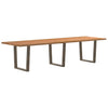 Eettafel Rechthoekig 320X120X74 Cm Massief Eikenhout Natuurlijk Staal