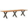 Eettafel Rechthoekig Massief Eikenhout Lichtbruin