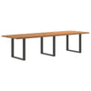Eettafel Met Natuurlijke Rand Massief Eikenhout Rechthoekig