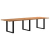 Eettafel Met Natuurlijke Rand Massief Eikenhout Rechthoekig