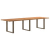 Eettafel Met Natuurlijke Rand Massief Eikenhout Rechthoekig