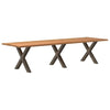 Eettafel Met Natuurlijke Rand Massief Eikenhout Rechthoekig