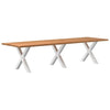 Eettafel Met Natuurlijke Rand Massief Eikenhout Rechthoekig