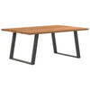 Eettafel Rechthoekig 180X90X74 Cm Massief Eikenhout Lichtbruin Antraciet