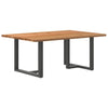 Eettafel Rechthoekig Massief Eikenhout Lichtbruin