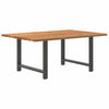 Eettafel Rechthoekig Massief Eikenhout Lichtbruin