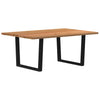 Eettafel Rechthoekig 320X120X74 Cm Massief Eikenhout Zwart