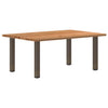 Eettafel Rechthoekig 200X90X74 Cm Massief Eikenhout Lichtbruin Naturel
