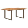 Eettafel Rechthoekig Massief Eikenhout Lichtbruin