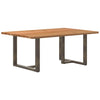 Eettafel Rechthoekig Massief Eikenhout Lichtbruin