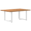 Eettafel Rechthoekig Massief Eikenhout Lichtbruin