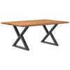 Eettafel Met Natuurlijke Rand Eikenhout Lichtbruin