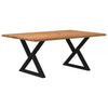 Eettafel Met Natuurlijke Rand Eikenhout Lichtbruin