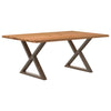Eettafel Met Natuurlijke Rand Eikenhout Lichtbruin