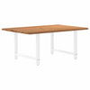 Eettafel Rechthoekig Massief Eikenhout Lichtbruin