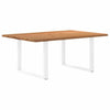 Eettafel Met Natuurlijke Rand Massief Eikenhout Rechthoekig