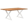 Eettafel Met Natuurlijke Rand Eikenhout Lichtbruin