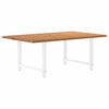Eettafel Rechthoekig Massief Eikenhout Lichtbruin